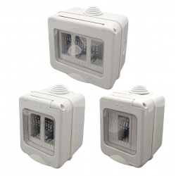 Cassetta scatola esterna idrobox IP55 compatibile con Magic e Gewiss system 1 2 3 posti