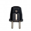 Spina volante schuko maschio 2P+T 16A bianco nero per prolunga cavo elettrico