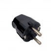 Spina volante schuko maschio 2P+T 16A bianco nero per prolunga cavo elettrico