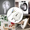 Spina volante schuko maschio 2P+T 16A bianco nero per prolunga cavo elettrico