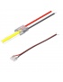 Connettore a clip 10mm 2 pin con cavo flessibile per collegare strip led COB monocolore al trasformatore