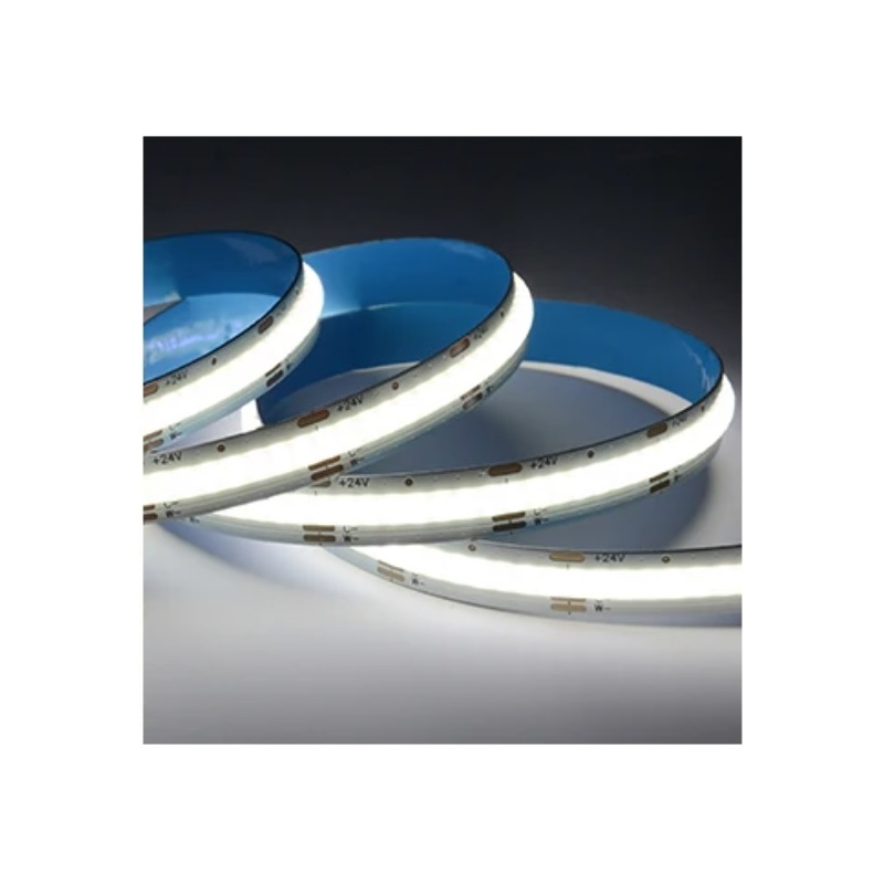 Striscia led cob 50 metri 24V 12W /m 10mm strip alta luminosità dimmerabile adesiva luce bianco caldo naturale