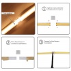 Connettore a clip 10mm 2 pin per collegare unire prolungare strip led COB monocolore