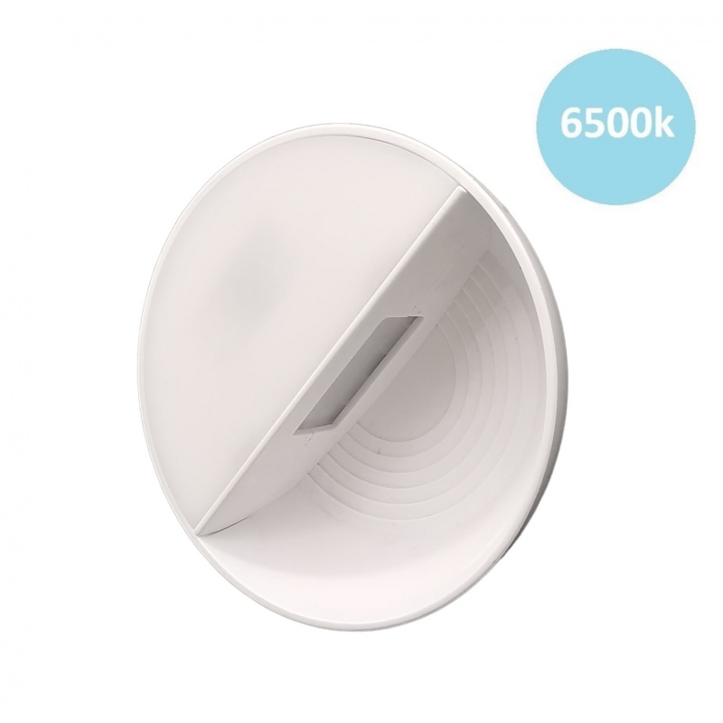 Lampada notturna tonda con spina punto luce led bianco con sensore accensione automatica per camera corridoio