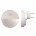 Lampada notturna tonda con spina punto luce led bianco con sensore accensione automatica per camera corridoio