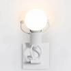 Applique da parete omino uomo salta alzato bianco nero attacco E27 lampada particolare moderno per camera cameretta bambini