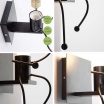 Applique da parete omino seduta bianco nero attacco E27 lampada particolare moderno per camera cameretta bambini