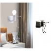 Applique da parete omino seduta bianco nero attacco E27 lampada particolare moderno per camera cameretta bambini