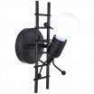 Applique da parete omino con scala bianco nero attacco E27 lampada particolare moderno per camera cameretta bambini