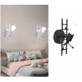 Applique da parete omino con scala bianco nero attacco E27 lampada particolare moderno per camera cameretta bambini