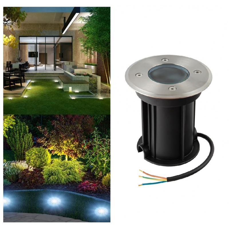 Faro da incasso a terra impermeabile IP65 calpestabile per esterno giardino vialetti attacco GU10
