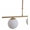 Lampadario a sospensione oro argento con 4 sfere bolle bianche in vetro attacco led G9