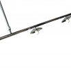 Lampadario a sospensione oro argento con 4 sfere bolle bianche in vetro attacco led G9