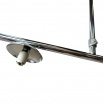 Lampadario a sospensione oro argento con 4 sfere bolle bianche in vetro attacco led G9