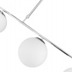 Lampadario a sospensione oro argento con 4 sfere bolle bianche in vetro attacco led G9