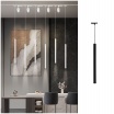 Faretto led a sospensione 3w cilindro 60cm per binario track monofase lampada proiettore nero bianco