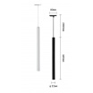 Faretto led a sospensione 3w cilindro 60cm per binario track monofase lampada proiettore nero bianco