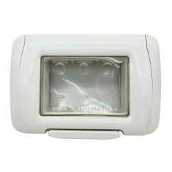Coperchio Idrobox compatibile con Gewiss System 3 moduli bianco IP55 autoportante esterno impermeabile