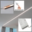 Luce per armadio cucina barra led 2mt 12V tagliabile collegabile con sensore di movimento o touch