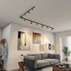 Faretto proiettore led 30W nero orientabile per binario monofase direzionabile luce calda naturale bianca