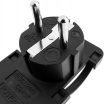 Spina schuko 16A piatta salvaspazio volante nero bianco