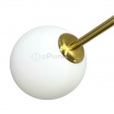 Applique oro con 3 sfere bianche lampada da parete design moderno attacco G9