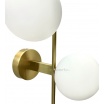 Applique oro con 3 sfere bianche lampada da parete design moderno attacco G9