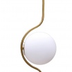 Lampada da terra Oro Argento con sfera in vetro bianco piantana design moderno per salotto camera