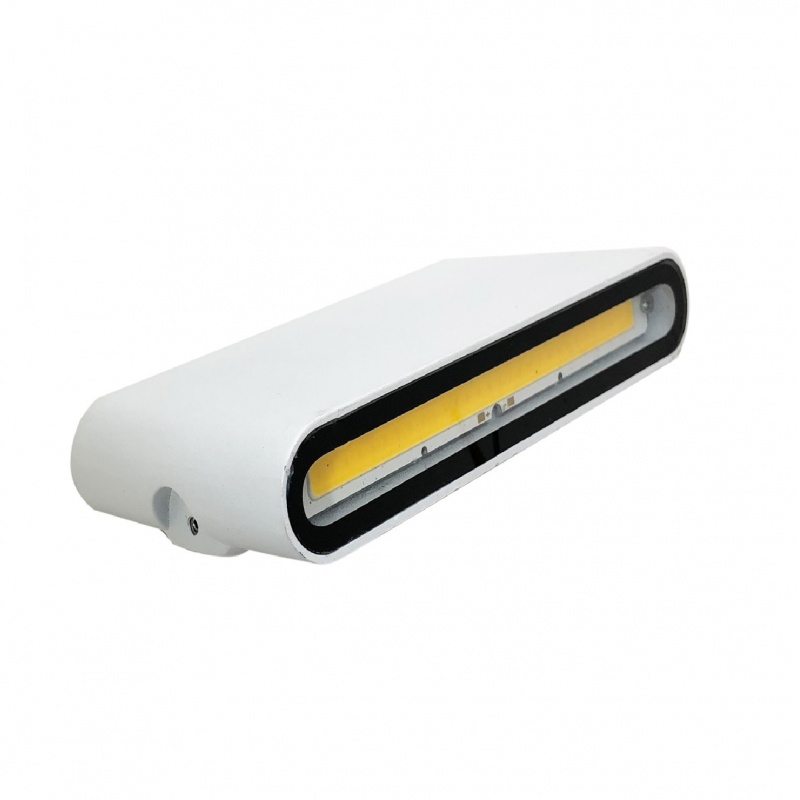 Applique led cob 12w rettangolare sottile bianco nero grigio per esterno luce sopra sotto moderno