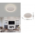 Plafoniera led da soffitto 43w lampadario tondo cerchio bianco design moderno luce bianco naturale per camera cucina salotto
