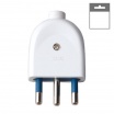 Spina elettrica volante 16 2P/T standard italiano tipo S17 bianco nero attacco grande uscita cavo assiale 250V