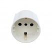 Adattatore spina grande 16A S17 con presa schuko bianco nero