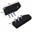 Spina elettrica volante nero bianco 10A 2P/T S17 salva spazio reversibile uscita cavo assiale 250V per prolunga
