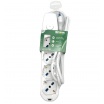 Multipresa prolunga elettrica con 4 prese schuko 16A 250V ciabatta bianco nero cavo 1.5 3 mt con interruttore