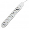 Multipresa prolunga elettrica multipresa con 6 prese schuko 16A 250V ciabatta bianco nero cavo 1.5 mt con interruttore