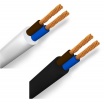 10mt cavo elettrico 2x1.00 mm flessibile in matassa bianco e nero H05VV-F