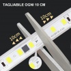Striscia LED 220V IP65 Alta Luminosità, Senza Spina o Alimentatore, Illuminazione Diretta per Esterno, Facile da Installare