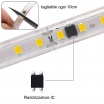 Striscia LED 220V IP65 Alta Luminosità, Senza Spina o Alimentatore, Illuminazione Diretta per Esterno, Facile da Installare