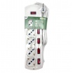 Multipresa prolunga elettrica con 5 prese bipasso schuko 16A ciabatta bianco cavo 1.5 mt con interruttore singolo
