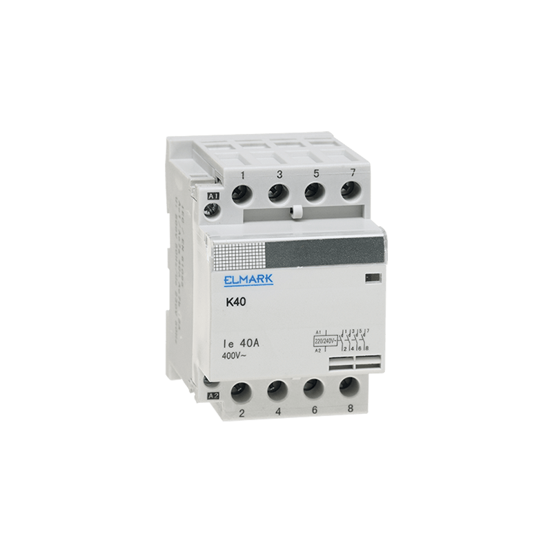 Contattore Elettrico Modulare K40 63A 230V con 4 Contatti NO per Impianti di Automazione e Quadri Elettrici