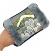 Borsa Acqua Calda Elettrica Scalda mani piedi Ricaricabile Scaldino peluche con tasca morbido con cuore cuori