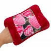 Borsa Acqua Calda Elettrica Scalda mani piedi Ricaricabile Scaldino peluche con tasca morbido con cuore cuori