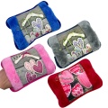Borsa Acqua Calda Elettrica Scalda mani piedi Ricaricabile Scaldino peluche con tasca morbido con cuore cuori