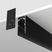 Binario magnetico a superfice parete sospensione 2m 48V nero per faretti led con copertura da esterno