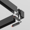 Connettore giunzione angolare e angolo curva nero per collegamento binario magnetico da esterno 48V