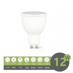 Faretto GU10 12W lampadina led per portafaretto incasso luce bianca naturale calda