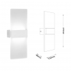 Applique parete led 8w rettangolare lampada muro interno moderno doppia luce
