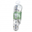 Multipresa prolunga elettrica con 6 prese bipasso + 3 shuko 16A 250V ciabatta bianco cavo 1.5 mt con interruttore