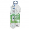 Multipresa prolunga elettrica con 4 prese bipasso + 2 schuko 16A 250V ciabatta bianco nero cavo 1.5 mt con interruttore