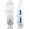 Multipresa prolunga elettrica con 4 prese bipasso + 2 schuko 16A 250V ciabatta bianco nero cavo 1.5 mt con interruttore